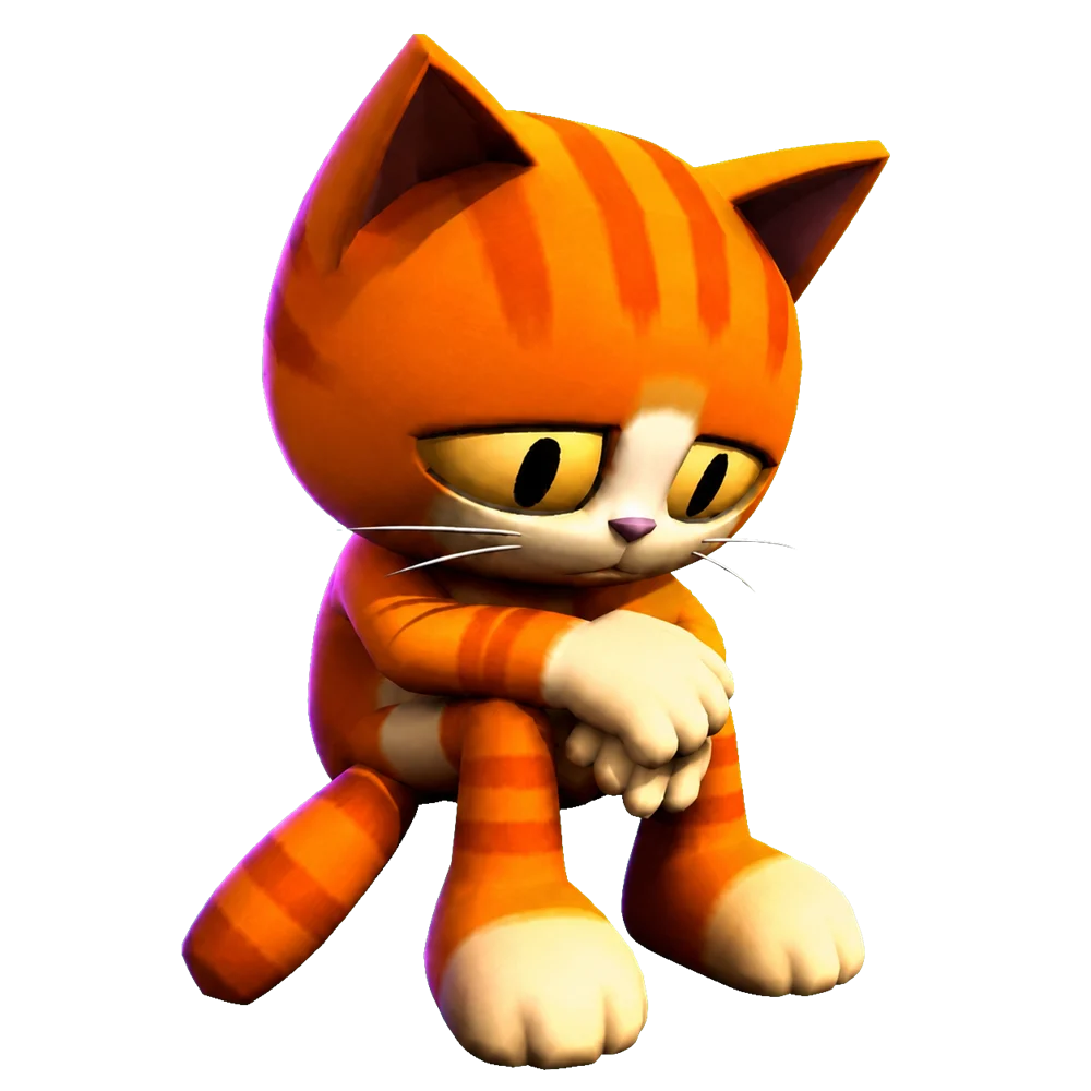 Sulky, a small sad orange kitten